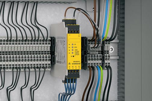 Safety Relay from Wieland Electric in the control cabinet